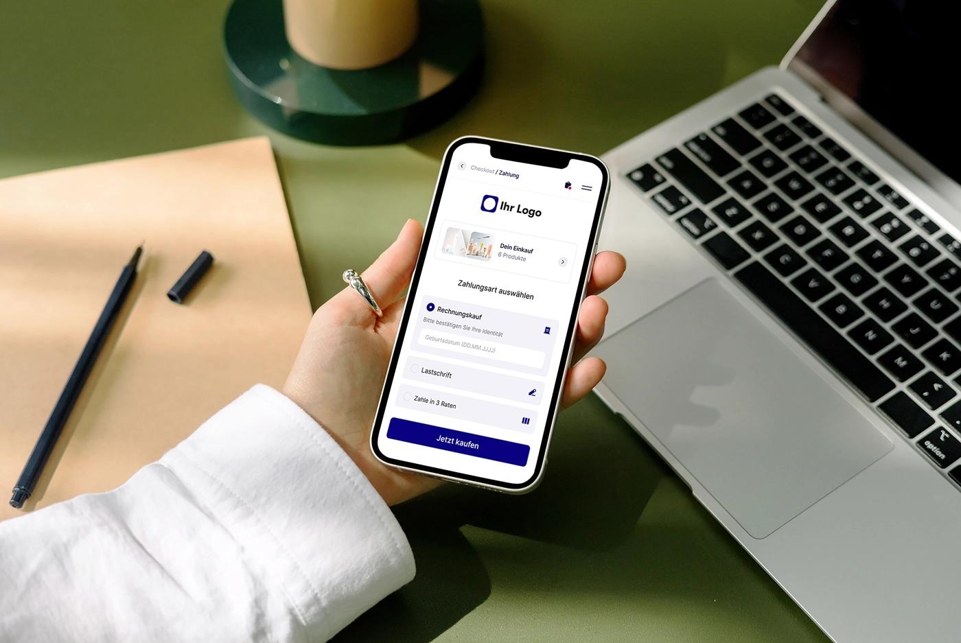 Screenshot unseres Partnerschaftsangebots auf einem Mobiltelefon