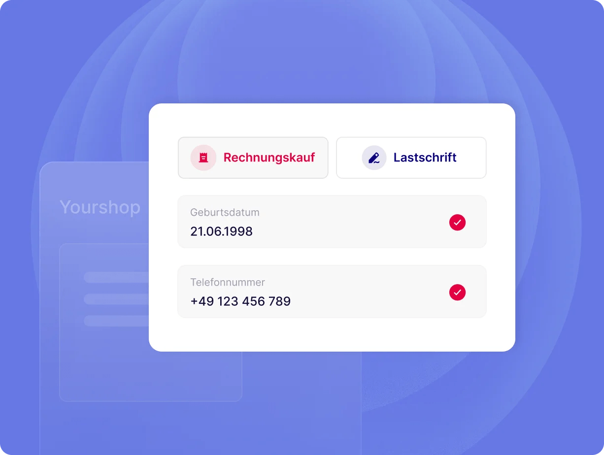 Screenshot unserer Lösungen für Rechnungs- und Lastschriftzahlungen