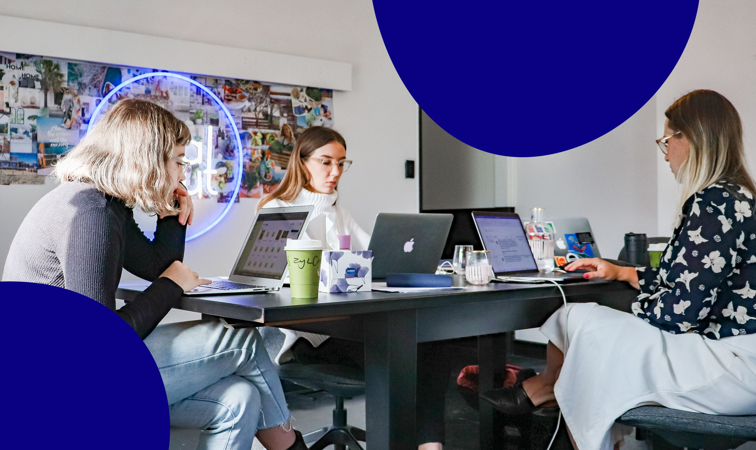 Women working at laptops