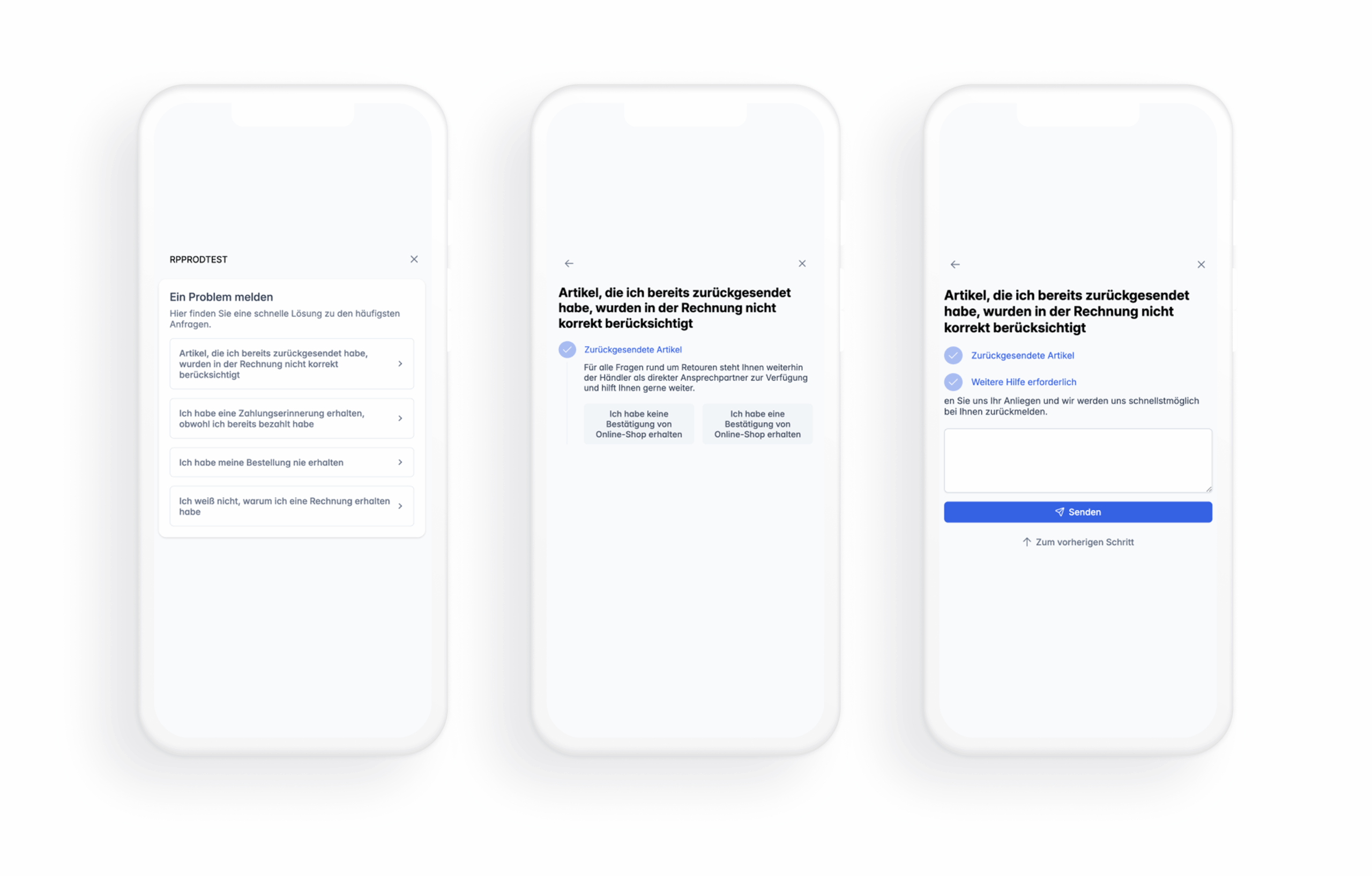 Kundenservce im Buyer Portal